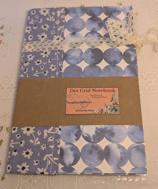 Dot Grid Notebook - Upcycled Gift Bag