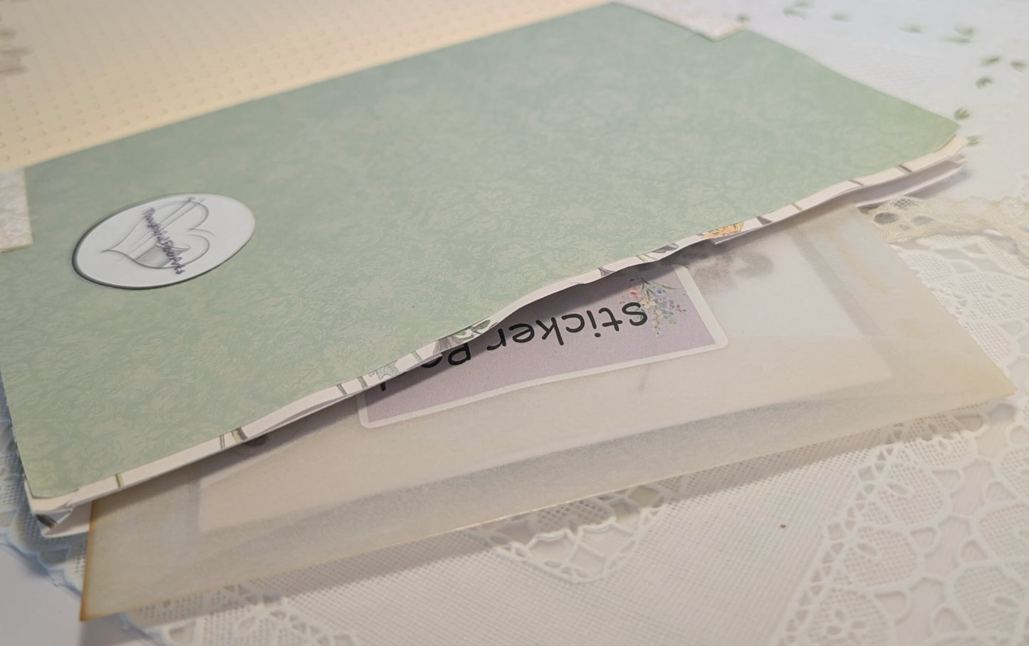Dot Grid Notebook - Upcycled Gift Bag