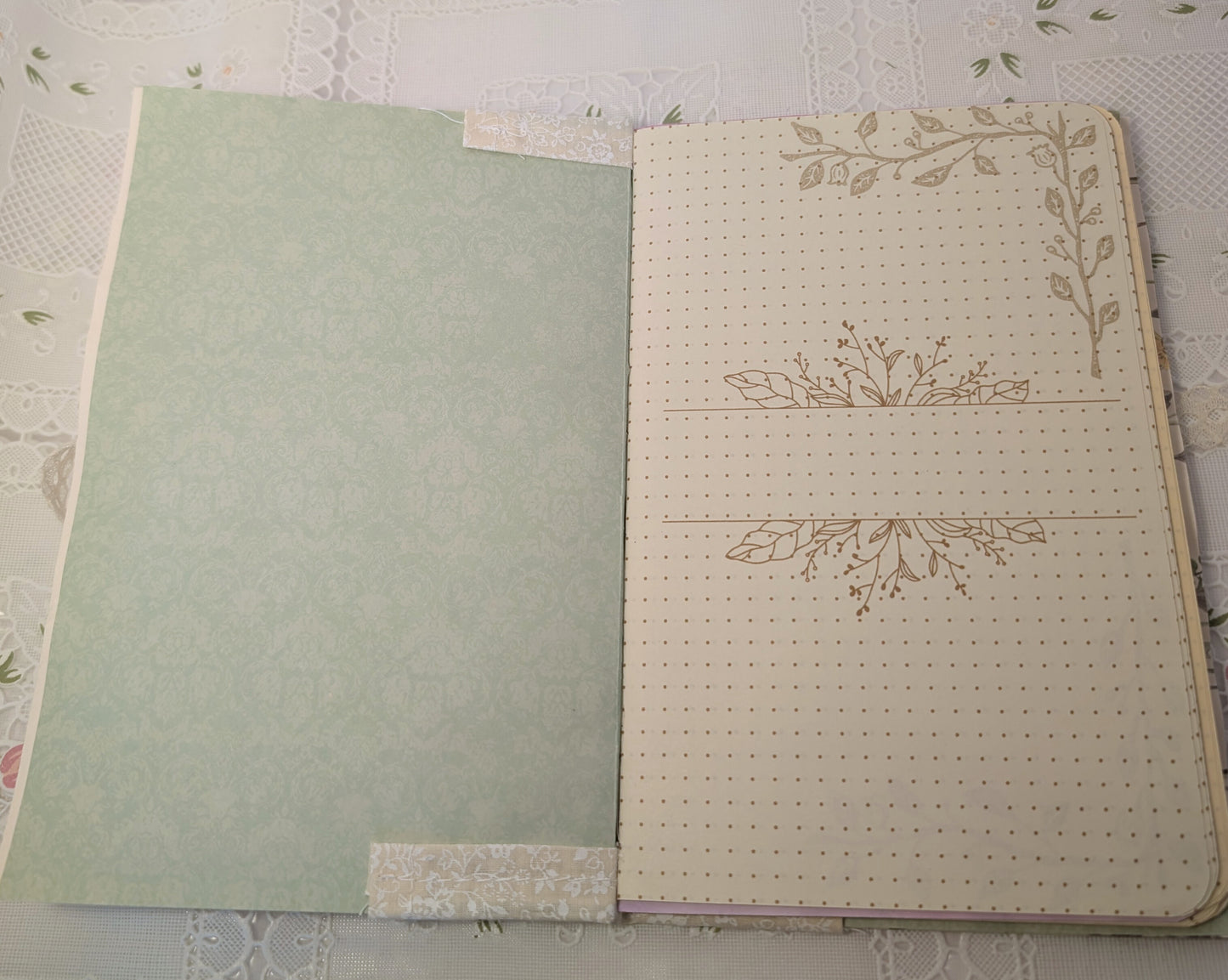 Dot Grid Notebook - Upcycled Gift Bag