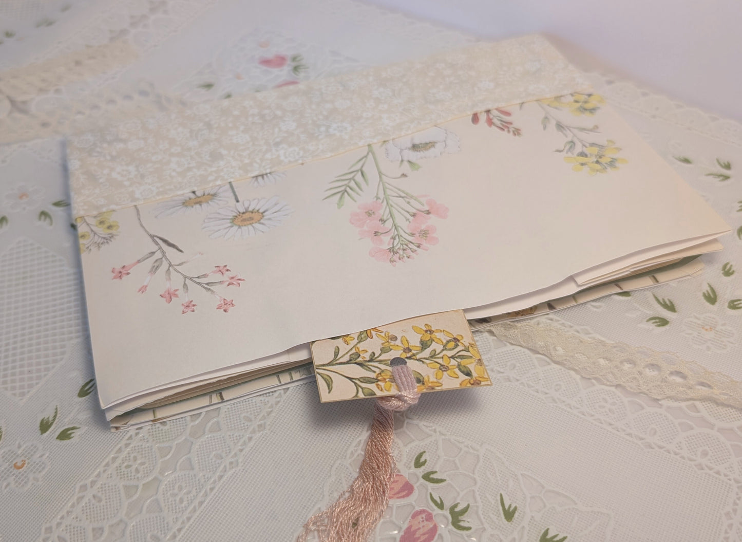 Dot Grid Notebook - Upcycled Gift Bag