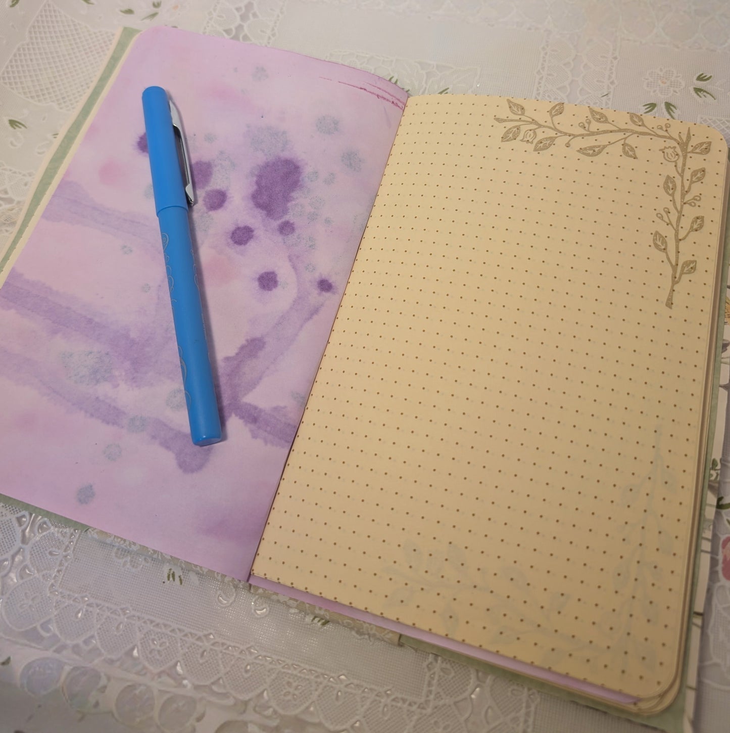 Dot Grid Notebook - Upcycled Gift Bag