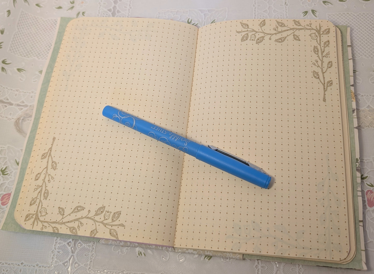 Dot Grid Notebook - Upcycled Gift Bag