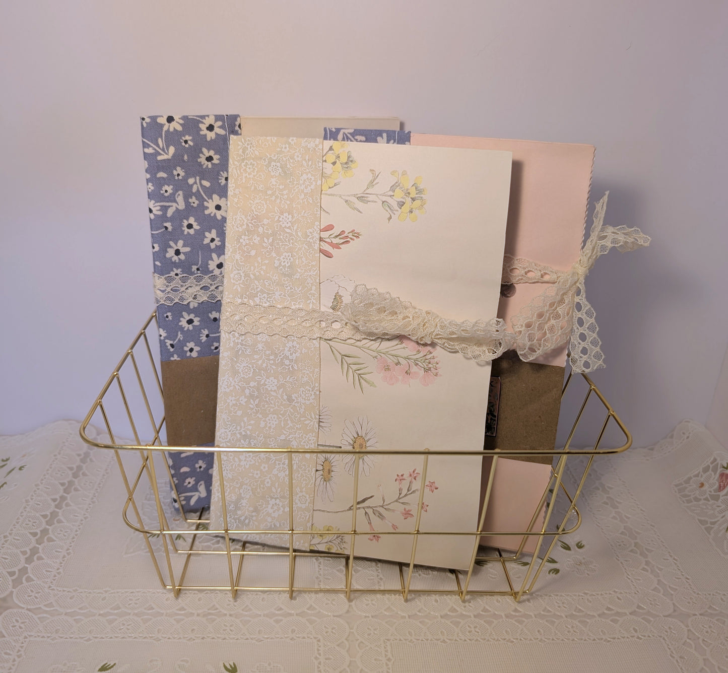 Dot Grid Notebook - Upcycled Gift Bag