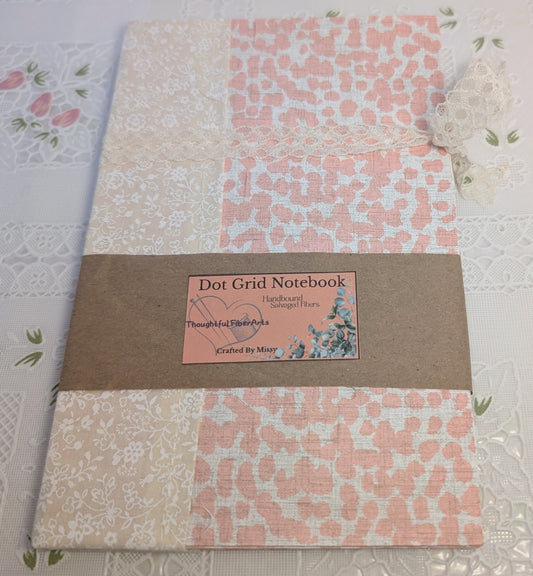 Dot Grid Notebook - Upcycled Gift Bag